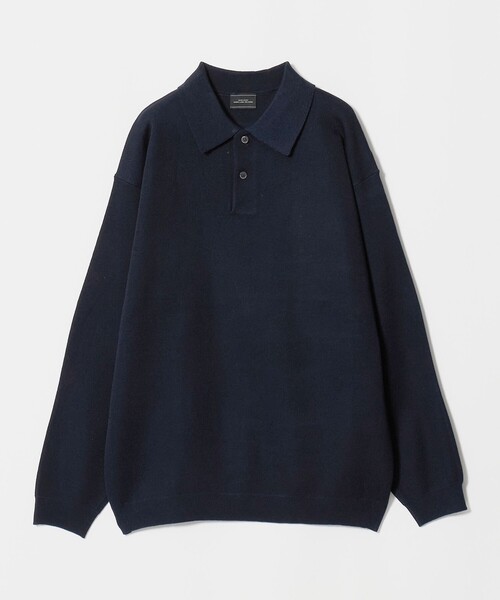 green label relaxing(グリーンレーベルリラクシング)の「スムース ニット 長袖 ポロシャツ -ウォッシャブル-(ポロシャツ・メンズ・ネイビー/ダークオレンジ/グレー系・L/S/M/XL)」の5枚目の写真