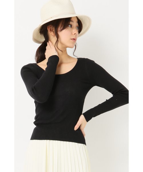 LIMITLESS LUXURY（リミットレスラグジュアリー）の「リブワイドプルオーバー◆（ニット/セーター・レディース・ホワイト/レッド/ネイビー/ブラック・FREE）」の3枚目の写真