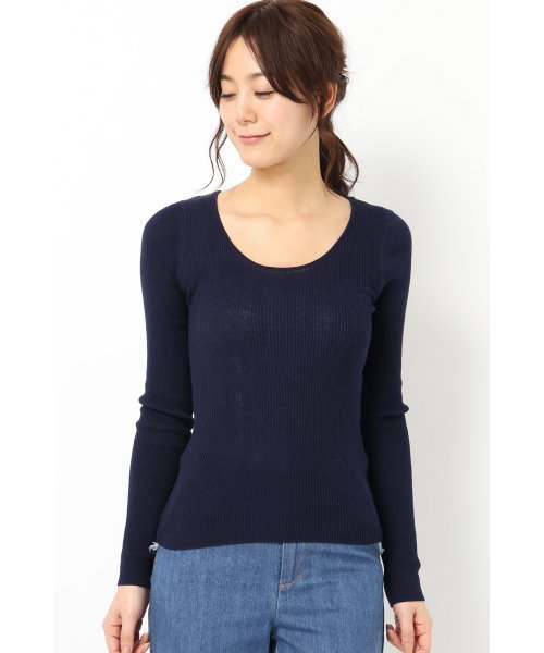 LIMITLESS LUXURY（リミットレスラグジュアリー）の「リブワイドプルオーバー◆（ニット/セーター・レディース・ホワイト/レッド/ネイビー/ブラック・FREE）」の13枚目の写真