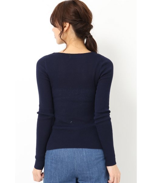 LIMITLESS LUXURY（リミットレスラグジュアリー）の「リブワイドプルオーバー◆（ニット/セーター・レディース・ホワイト/レッド/ネイビー/ブラック・FREE）」の15枚目の写真