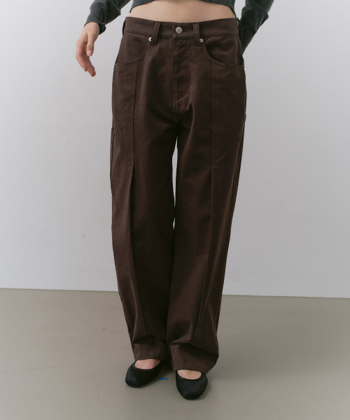 CACELE（カッセル）の「パネルポケットコットンパンツ、ブラウン（その他パンツ・レディース・その他・SMALL/MEDIUM）」の4枚目の写真