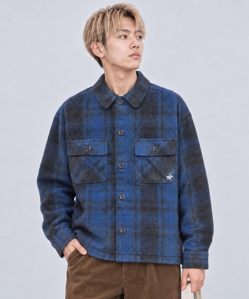 ONE DAY KMC （ワンデイケーエムシー）の「BEVERLY HILLS POLO CLUB / シャギーチェックシャツＣＰＯシャツ(BHPC) / 6422-3142（シャツ/ブラウス・メンズ・ブラウン/ブルー/カーキ/ブラック・X-LARGE/MEDIUM/LARGE）」の4枚目の写真