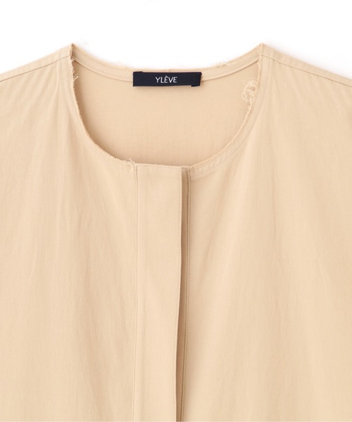 YLEVE(イレーヴ)の「YLEVE / OMI BLEACHED COTTON TWILL ONE PIECE(ワンピース・レディース・ベージュ/ブラック・1/0)」の16枚目の写真