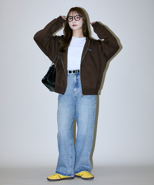 PUBLUX（パブリュクス）の「PUBLUX/パブリュクス LOVE POP STUDIO GRAPHIC SWEAT ZIP PARKA/グラフィック スウェット ジップ パーカー　限定展開（パーカー・メンズ・ブラウン/ライトグレー/ネイビー/チャコールグレー・MEDIUM/SMALL/LARGE）」の14枚目の写真