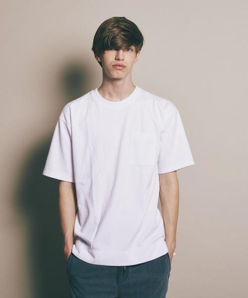 MONKEY TIME(モンキータイム)の「<monkey time> ∴ TC ボンディング 1ポケット ハーフスリーブ Tシャツ◆(Tシャツ/カットソー・メンズ・ホワイト/ブラック/グレー/オリーブ/ダークグレー/ベージュ・LARGE/X-LARGE/MEDIUM/SMALL)」の2枚目の写真