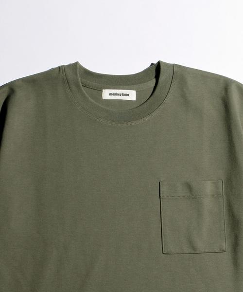 MONKEY TIME(モンキータイム)の「<monkey time> ∴ TC ボンディング 1ポケット ハーフスリーブ Tシャツ◆(Tシャツ/カットソー・メンズ・ホワイト/ブラック/グレー/オリーブ/ダークグレー/ベージュ・LARGE/X-LARGE/MEDIUM/SMALL)」の22枚目の写真