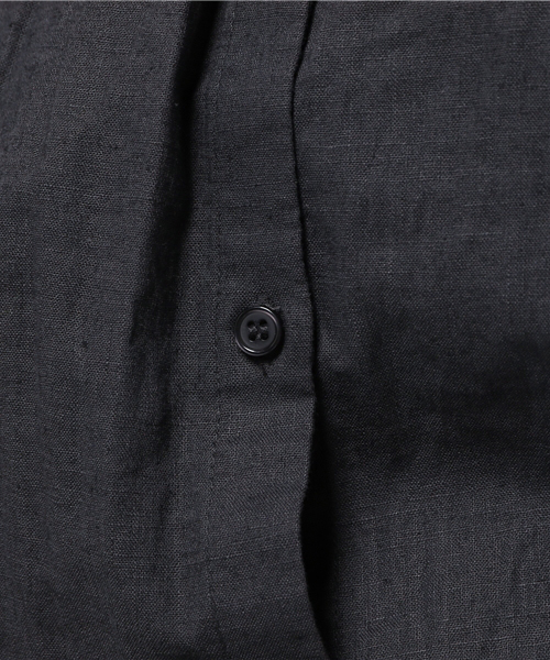 LBC（エルビーシー）の「リネンコットンシャツコート（ワンピース・レディース・ダークグレー/オリーブ・LARGE/MEDIUM）」の7枚目の写真