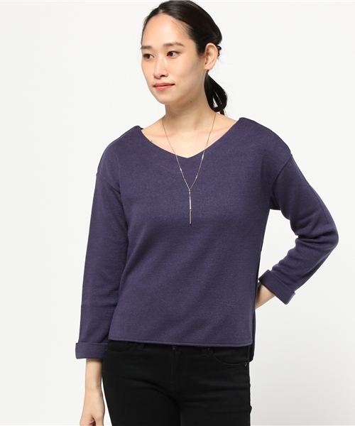 laboratory work（ラボラトリーワーク）の「ネックレス付きバルフィースムースプルオーバー（Tシャツ/カットソー・レディース・パープル/ピンク/ボルドー・MEDIUM）」の13枚目の写真