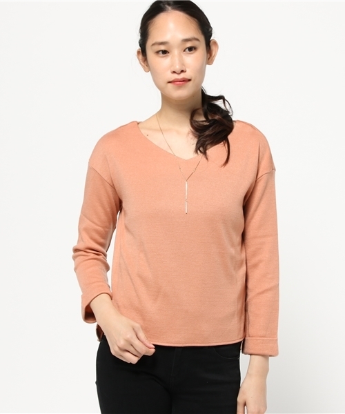 laboratory work（ラボラトリーワーク）の「ネックレス付きバルフィースムースプルオーバー（Tシャツ/カットソー・レディース・パープル/ピンク/ボルドー・MEDIUM）」の14枚目の写真