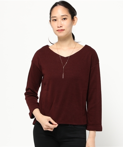 laboratory work（ラボラトリーワーク）の「ネックレス付きバルフィースムースプルオーバー（Tシャツ/カットソー・レディース・パープル/ピンク/ボルドー・MEDIUM）」の15枚目の写真