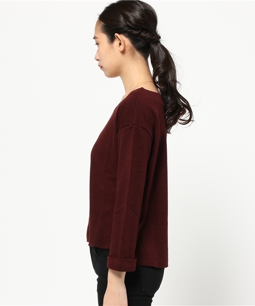 laboratory work（ラボラトリーワーク）の「ネックレス付きバルフィースムースプルオーバー（Tシャツ/カットソー・レディース・パープル/ピンク/ボルドー・MEDIUM）」の5枚目の写真