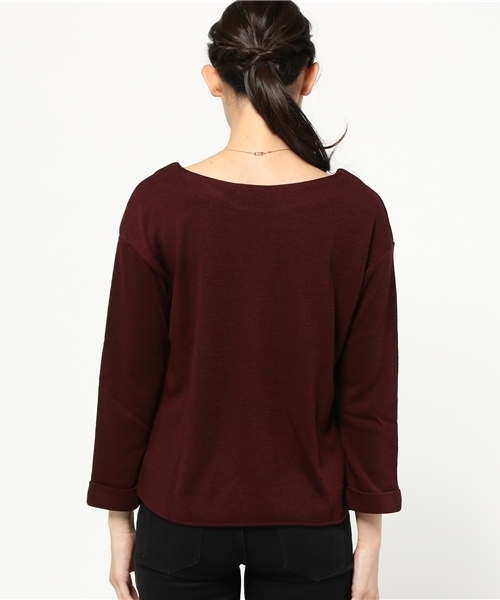 laboratory work（ラボラトリーワーク）の「ネックレス付きバルフィースムースプルオーバー（Tシャツ/カットソー・レディース・パープル/ピンク/ボルドー・MEDIUM）」の6枚目の写真