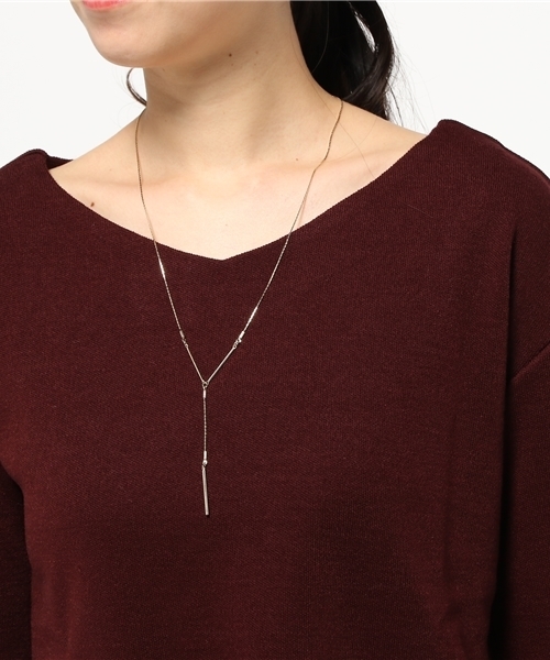 laboratory work（ラボラトリーワーク）の「ネックレス付きバルフィースムースプルオーバー（Tシャツ/カットソー・レディース・パープル/ピンク/ボルドー・MEDIUM）」の7枚目の写真