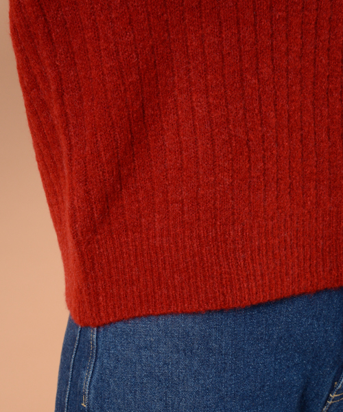 mystic（ミスティック）の「衿ぐりスカラップニット（ニット/セーター・レディース・オフホワイト/グレー/ベージュ/ブラック/レッド・ﾌﾘ-）」の14枚目の写真