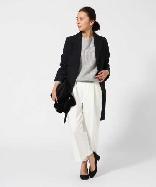 GLOBAL WORK(グローバルワーク)の「7ゲージ2WAYバックリボンプルオーバー/740908(ニット/セーター・レディース・ネイビー/ベージュ/グリーン系その他/ライトグレー・LARGE/MEDIUM)」の5枚目の写真