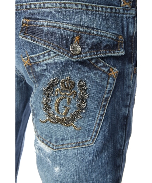 ESTNATION（エストネーション）の「DOLCE&GABBANA 刺繍デストロイデニム（デニムパンツ・メンズ・インディゴブルー・44/48/52）」の9枚目の写真