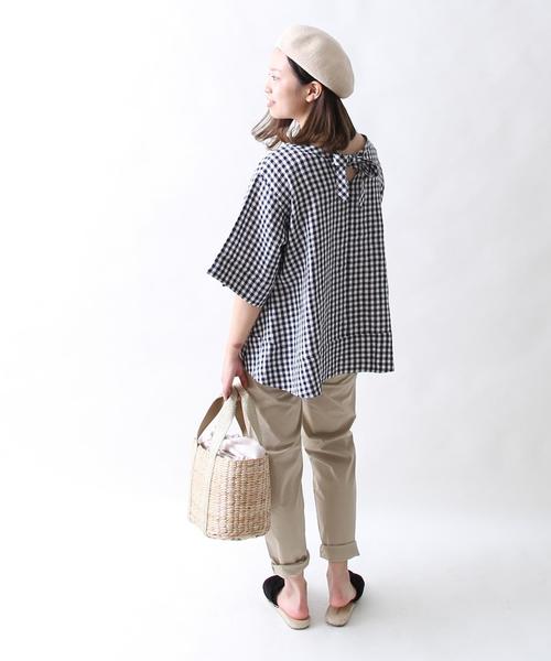 coen（コーエン）の「ストレッチチノパンツ（チノパンツ・レディース・ベージュ/オリーブ/ネイビー/ピンク・LARGE/MEDIUM/SMALL）」の12枚目の写真