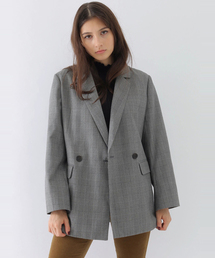 earth music&ecology | ・グレンチェックダブルジャケット(その他アウター)