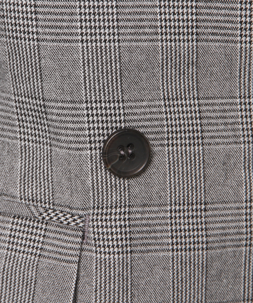 earth music&ecology（アースミュージックアンドエコロジー）の「・グレンチェックダブルジャケット（その他アウター・レディース・グレー・FREE）」の8枚目の写真