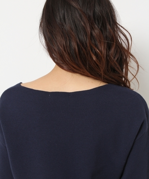 laboratory work（ラボラトリーワーク）の「クールラボミラノリブVネックニット（ニット/セーター・レディース・ホワイト/ネイビー/サックスブルー/ピンク/イエロー・MEDIUM）」の16枚目の写真