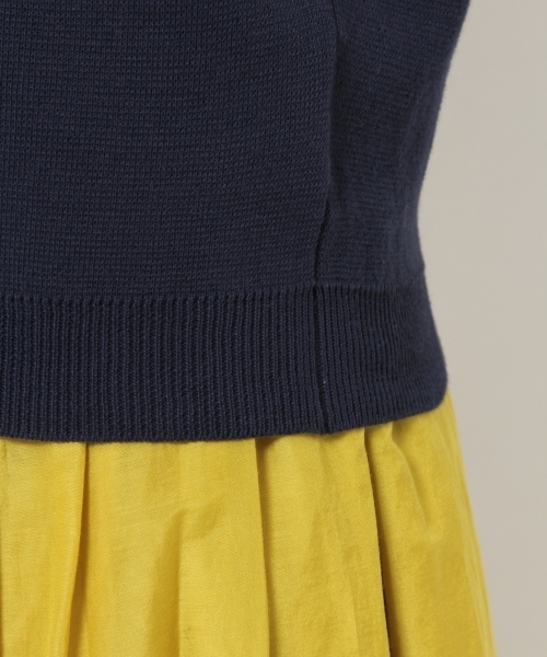 laboratory work（ラボラトリーワーク）の「クールラボミラノリブVネックニット（ニット/セーター・レディース・ホワイト/ネイビー/サックスブルー/ピンク/イエロー・MEDIUM）」の14枚目の写真