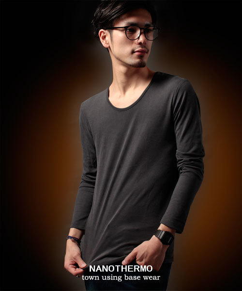 NANO universe（ナノユニバース）の「NANOTHERMO インナーTee L/S（Tシャツ/カットソー・メンズ・ホワイト/ブラック/グレー・SMALL/MEDIUM/LARGE）」の3枚目の写真