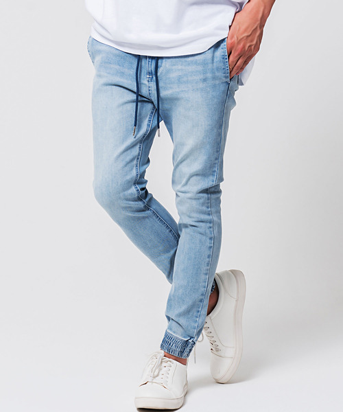 セール Web限定 Hanes別注 ストレッチデニムジョガーパンツ 6513 デニムパンツ Hanes ヘインズ のファッション通販 Zozotown