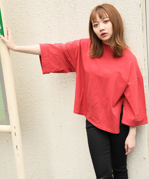 apres jour（アプレジュール）の「カラーサイドスリットトップス【ZOZOTOWN限定アイテム】（Tシャツ/カットソー・レディース・ホワイト/ピンク/イエロー/グリーン/その他・フリー）」の9枚目の写真