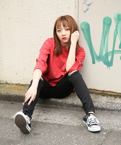 apres jour（アプレジュール）の「カラーサイドスリットトップス【ZOZOTOWN限定アイテム】（Tシャツ/カットソー・レディース・ホワイト/ピンク/イエロー/グリーン/その他・フリー）」の6枚目の写真