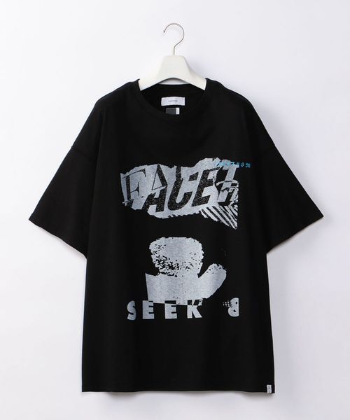 FACETASM(ファセッタズム)の「COLLAGE FACE BIG TEE(Tシャツ/カットソー)」|ブラック