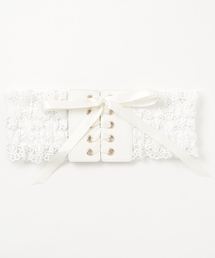 axes femme | モチーフレース太ゴムベルト(ベルト)