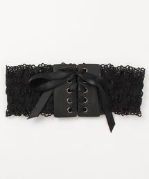 axes femme | モチーフレース太ゴムベルト(ベルト)