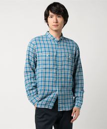 NANO universe | ：丸衿チェックネルシャツ　Ｌ／Ｓ(シャツ/ブラウス)