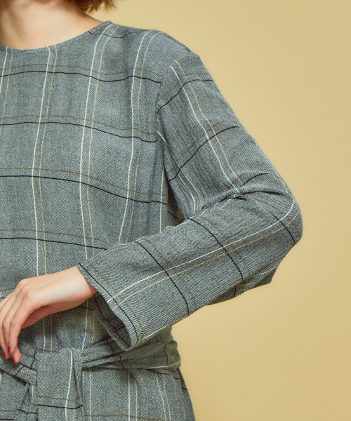 Abahouse Devinette（ドゥヴィネット）の「バックタッククロスワンピース（ワンピース・レディース・ライトグレー/ブラウン/ブラック系その他・フリー）」の8枚目の写真