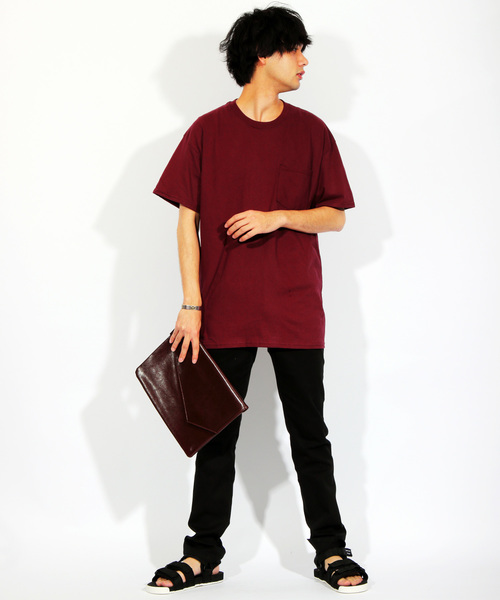 ８(eight)（エイト）の「シンプル クラッチバッグ 本革 レザー（クラッチバッグ・メンズ・ブラック/ダークブラウン/キャメル・FREE）」の5枚目の写真