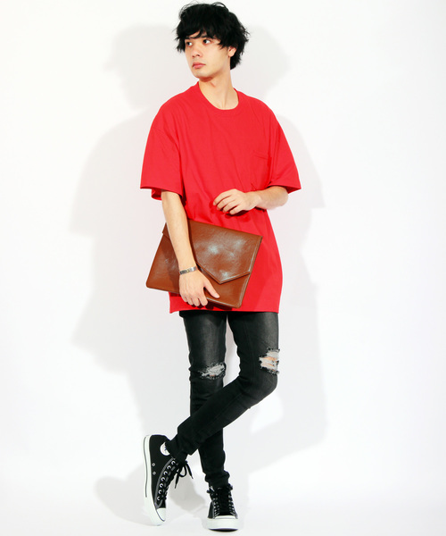 ８(eight)（エイト）の「シンプル クラッチバッグ 本革 レザー（クラッチバッグ・メンズ・ブラック/ダークブラウン/キャメル・FREE）」の6枚目の写真