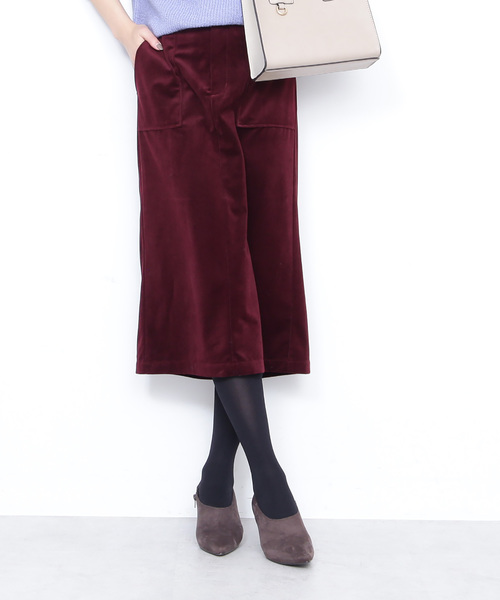 N.（N. Natural Beauty Basic）（エヌエヌナチュラルビューティーベーシック）の「◆起毛カルゼタイトスカート（スカート・レディース・ネイビー/ボルドー/グリーン・MEDIUM）」の3枚目の写真