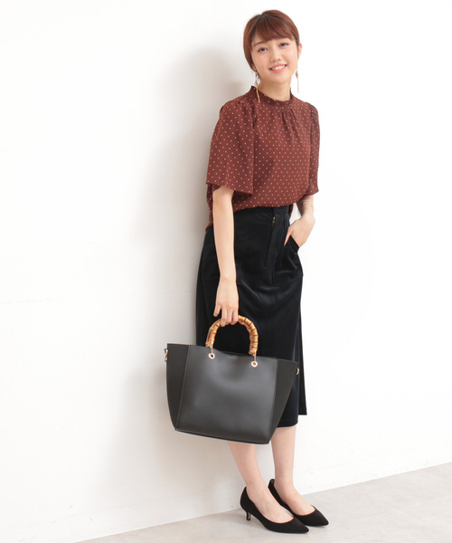 N.（N. Natural Beauty Basic）（エヌエヌナチュラルビューティーベーシック）の「◆起毛カルゼタイトスカート（スカート・レディース・ネイビー/ボルドー/グリーン・MEDIUM）」の9枚目の写真