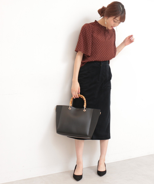 N.（N. Natural Beauty Basic）（エヌエヌナチュラルビューティーベーシック）の「◆起毛カルゼタイトスカート（スカート・レディース・ネイビー/ボルドー/グリーン・MEDIUM）」の10枚目の写真