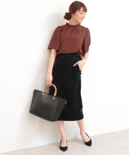 N.（N. Natural Beauty Basic）（エヌエヌナチュラルビューティーベーシック）の「◆起毛カルゼタイトスカート（スカート・レディース・ネイビー/ボルドー/グリーン・MEDIUM）」の11枚目の写真