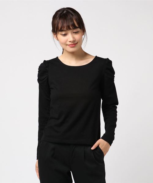 archives（アルシーヴ）の「ニットビスチェ×パワショルTシャツセット（Tシャツ/カットソー・レディース・ブラック/ベージュ/ラベンダー・MEDIUM）」の8枚目の写真