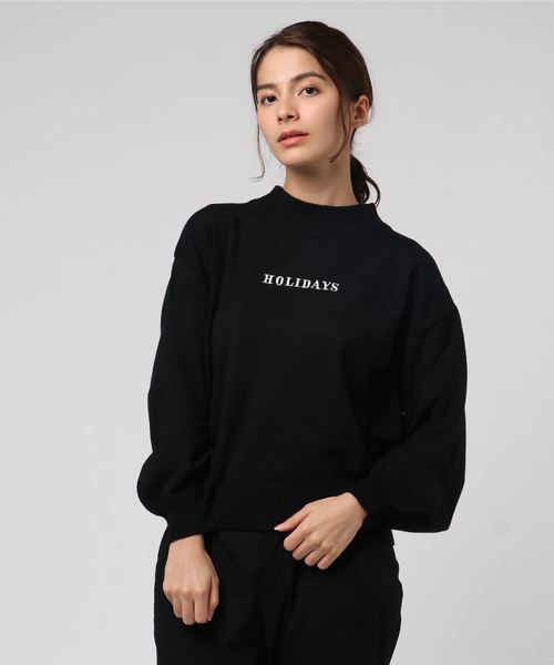 one way（ワンウェイ）の「刺繍ロゴニット（ニット/セーター・レディース・ブラック/グリーン/ラベンダー/ホワイト/ライトブラウン・M）」の10枚目の写真