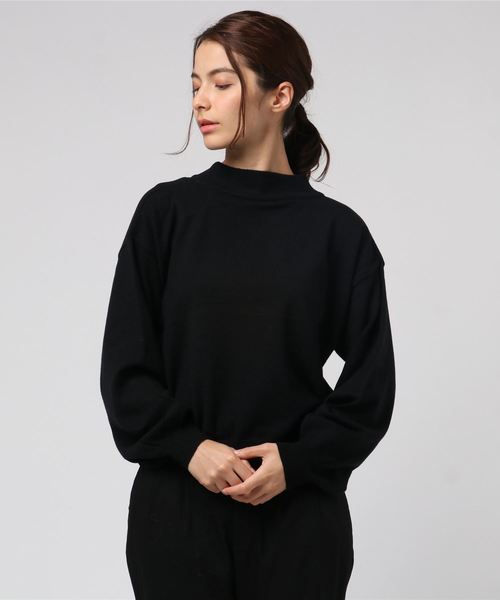 one way（ワンウェイ）の「刺繍ロゴニット（ニット/セーター・レディース・ブラック/グリーン/ラベンダー/ホワイト/ライトブラウン・M）」の7枚目の写真
