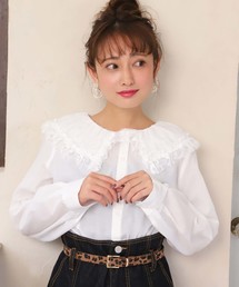 one after another NICE CLAUP | 襟レースブラウス(シャツ/ブラウス)