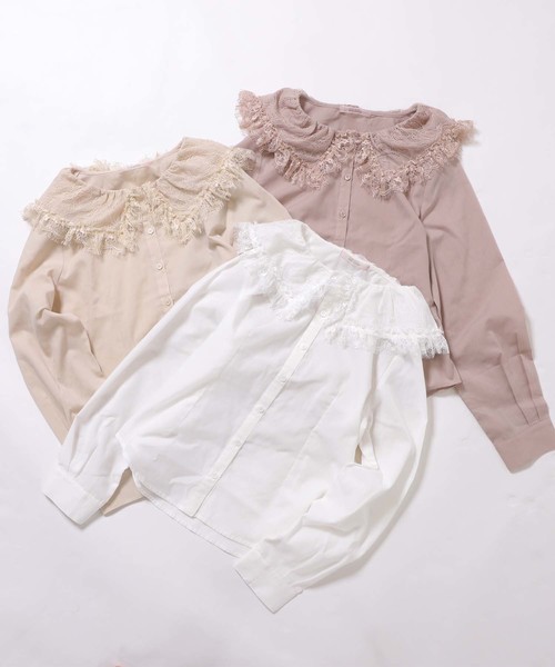 one after another NICE CLAUP（ワンアフターアナザーナイスクラップ）の「襟レースブラウス（シャツ/ブラウス・レディース・ベージュ/オフホワイト/ブラウン系その他・FREE）」の17枚目の写真