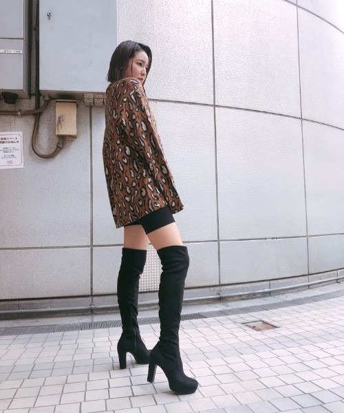 R&E ストーム付きストレッチニーハイブーツ セール】【R&E】ストーム付きストレッチニーハイブーツ（ブーツ）｜R&E