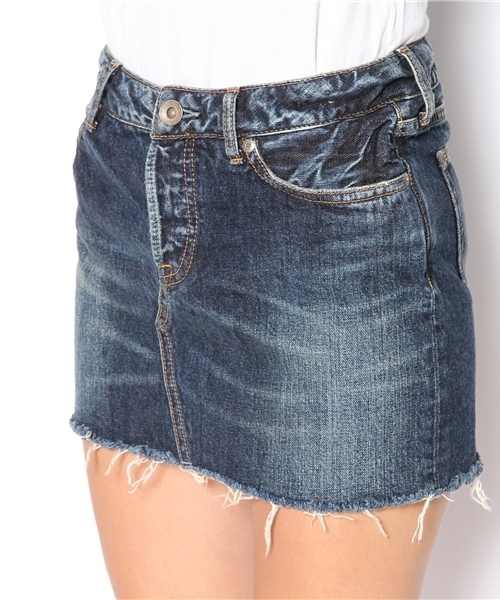 goa（ゴア）の「13ozデニムミニスカート（デニムスカート・レディース・インディゴブルー/ブラック・SMALL/MEDIUM）」の5枚目の写真