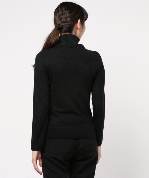KOBE LETTUCE（コウベレタス）の「ワイドリブシンプルタートルニットトップス＊レディース/セーター[C3562]神戸レタス（ニット/セーター・レディース・ブラック/パープル/グレー/アイボリー・FREE）」の14枚目の写真