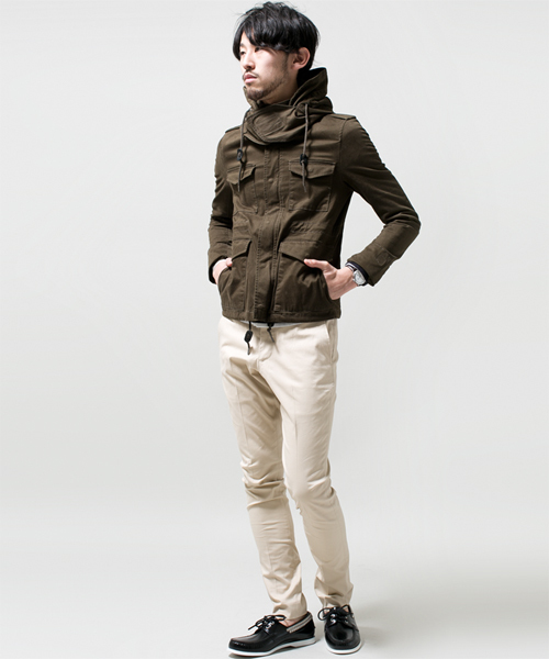 NANO universe(ナノユニバース)の「フード脱着ストレッチM-65(ミリタリージャケット・メンズ・ブラック/ベージュ/オリーブ・SMALL/MEDIUM/LARGE)」の18枚目の写真