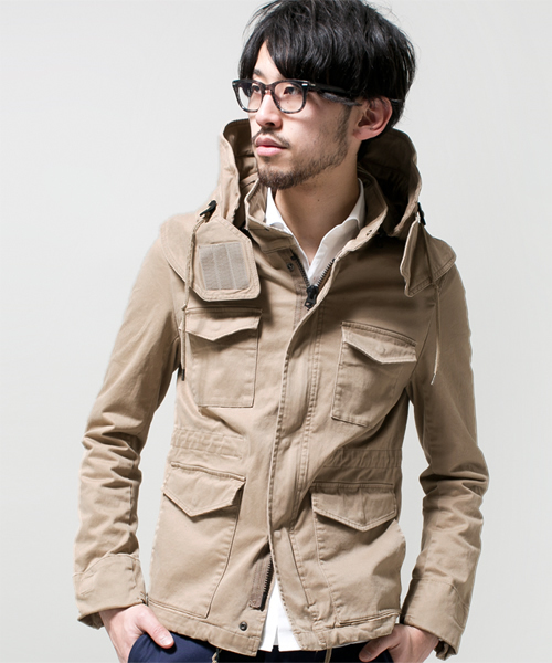 NANO universe(ナノユニバース)の「フード脱着ストレッチM-65(ミリタリージャケット・メンズ・ブラック/ベージュ/オリーブ・SMALL/MEDIUM/LARGE)」の20枚目の写真